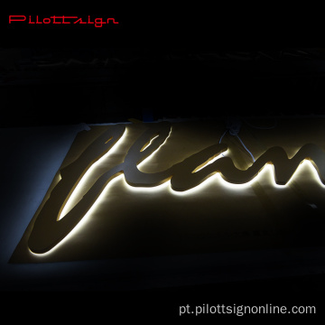 Fábrica popular decoração personalizada iluminação LED acrílico sinal